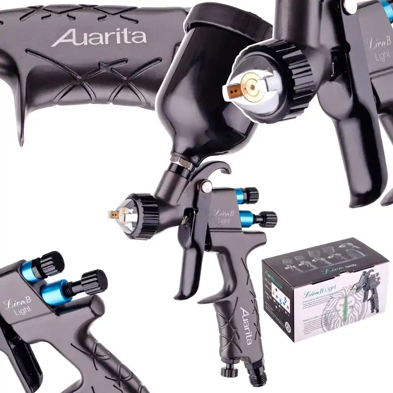 Nowy Pistolet lakierniczy MINI AUARITA LION B Light 1,0mm HVLP do Zaprawek 250ml