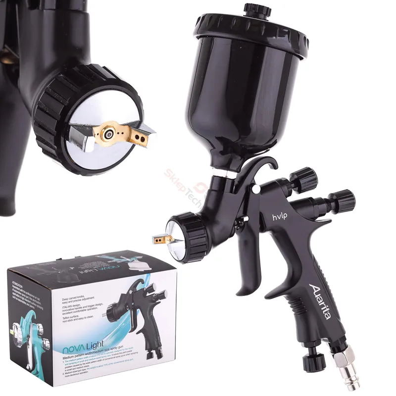 Mini Pistolet Lakierniczy AUARITA NOVA Dysza 0,8mm BLACK Premium