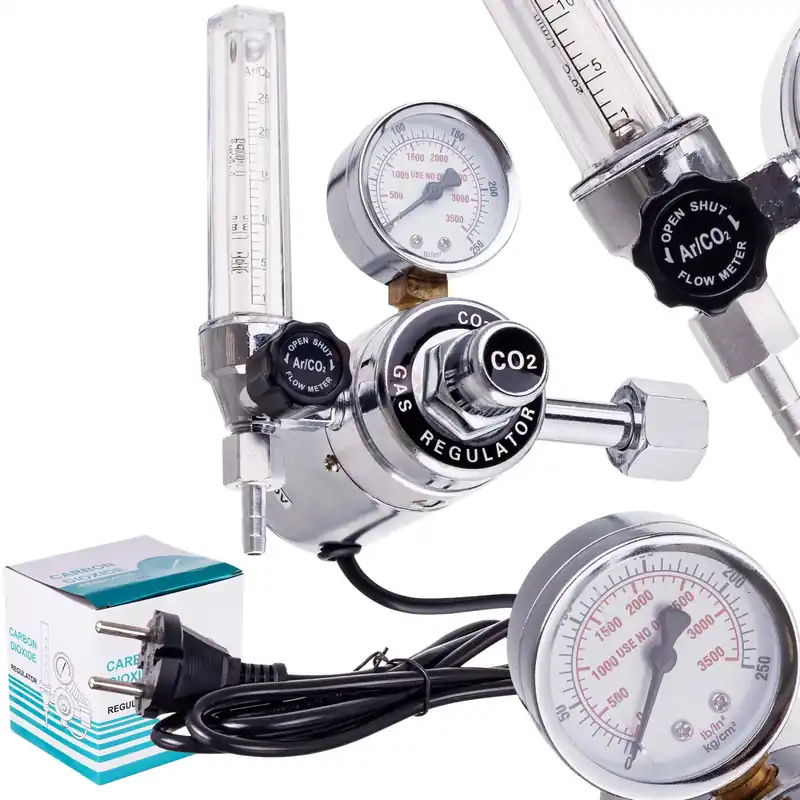 Oferta czasowa Reduktor Argon CO2 z ROTAMETREM PODGRZEWACZEM GAZU 230V PODGRZEWACZ GAZOWY