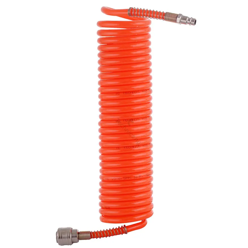 Bestseller Wąż Spiralny 15m Przewód Pneumatyczny 6,5x10mm do Kompresora Sprężarki 10bar