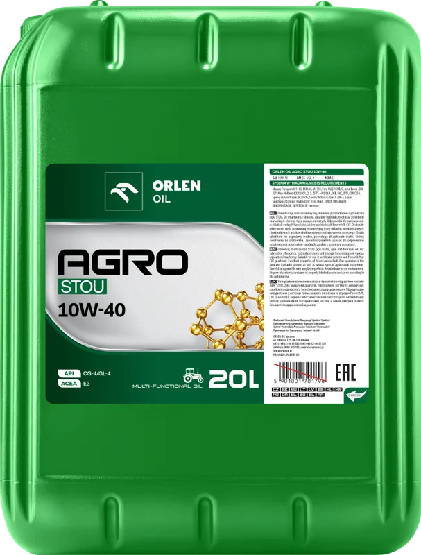 ORLEN AGRO STOU 10W40 20L Nowy