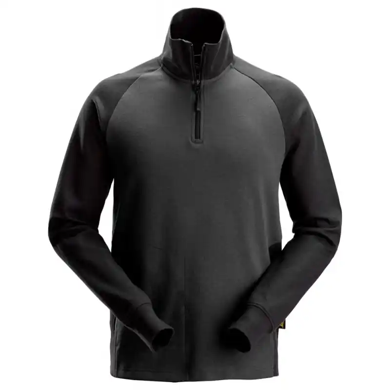 Nowość Bluza 2841 dwukolorowa z krótkim suwakiem rozm. L kolor steel grey/black 28415804006 SNICKERS WORKWEAR