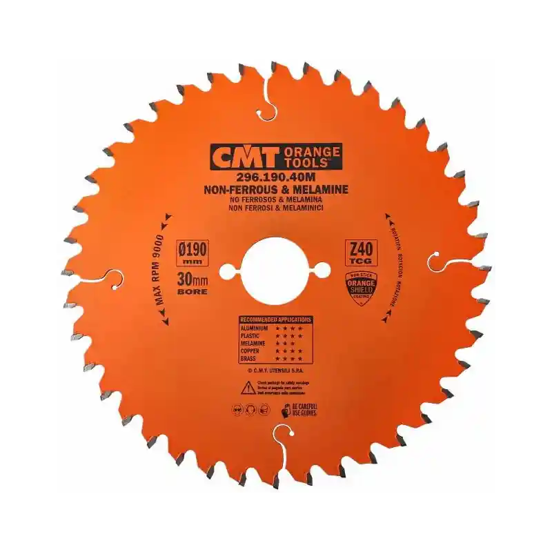 Tarcza pilarska do cięcia aluminium Ø 190/30 mm 40 zębów 296.190.40M CMT Dodaj do koszyka