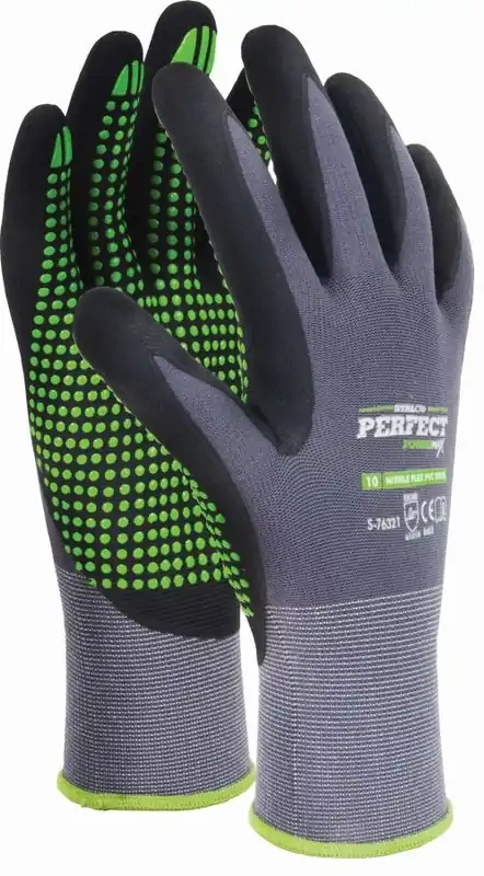 Darmowy zwrot BHP RĘKAWICE NITRILE FLEX DOTS /7
