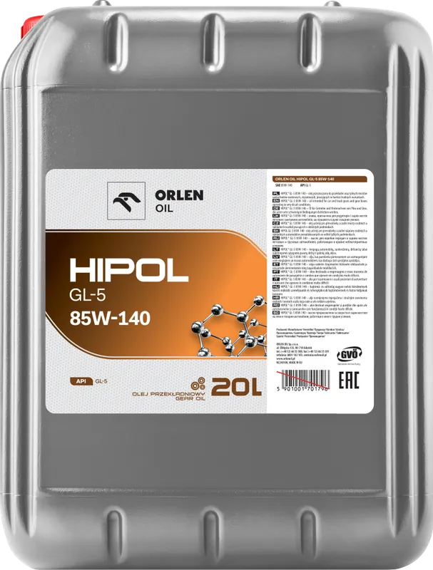 ORLEN HIPOL GL-5 85W140 20L Ostatnie sztuki