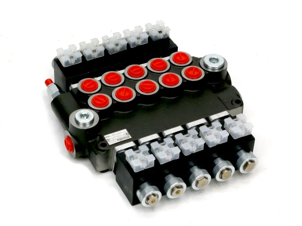 Wysoka jakość Rozdzielacz hydrauliczny 5-sekcyjny sterowany elektrycznie (12V) 80L