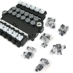 Rozdzielacz hydrauliczny 6-sekcyjny sterowany elektrycznie 12V 80L VOIMA Taniej