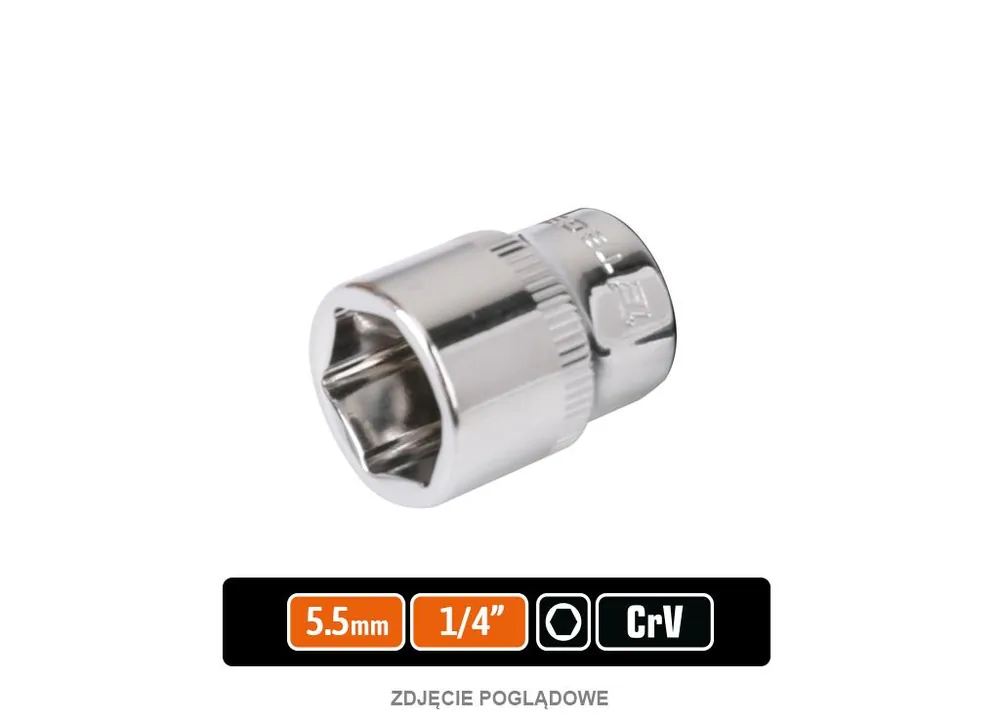 Hit sprzedaży Klucz nasadowy 1/4" sześciokątny 5.5 mm / TEGER