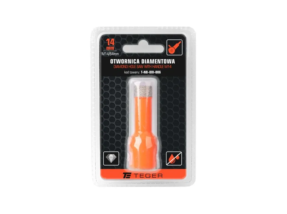 Otwornica diamentowa z uchwytem M14/14 mm / TEGER Sprawdź teraz