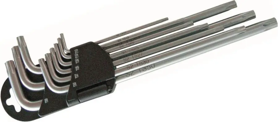KLUCZE TORX 5-CIO KĄTNE Z OTWOREM 9SZT Dodaj do koszyka